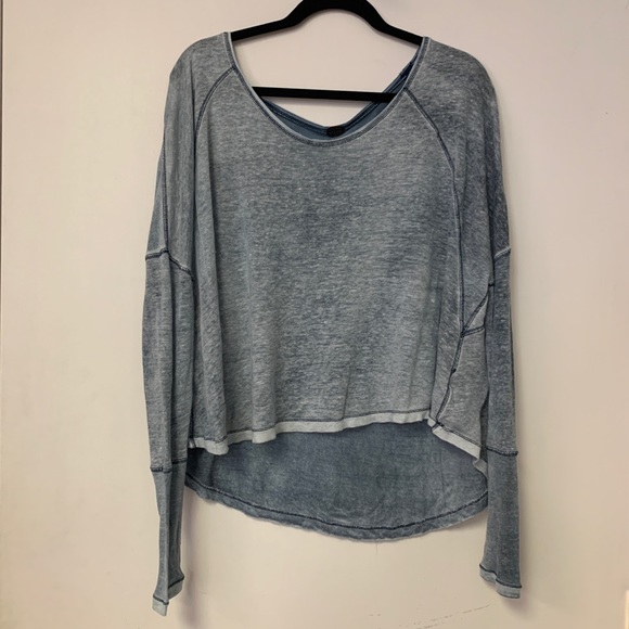 We the Free // Pale Blue Relaxed Long Sleeve Top - Picture 1 of 7